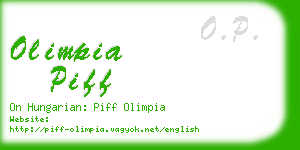 olimpia piff business card